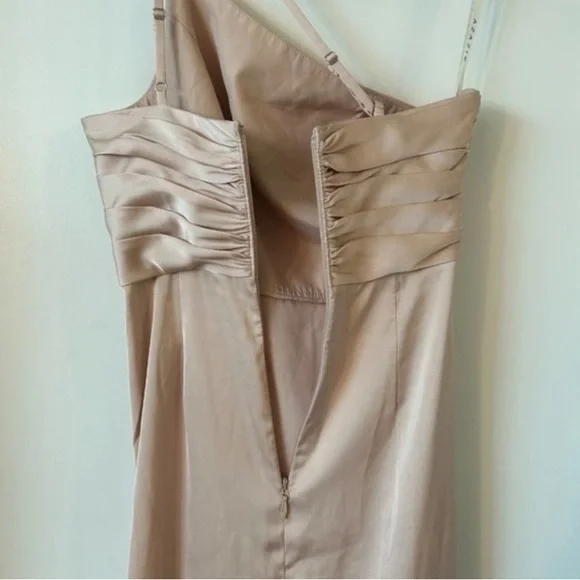 Azazie Mika Bridesmaid Dress Blush Pink Size 6 - Picture 7 of 10